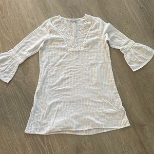 White swimsuit cover up